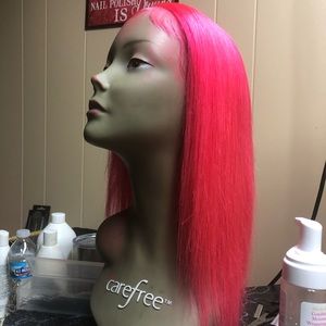 Custom colored 14” PINK full lace wig WORN ONCE